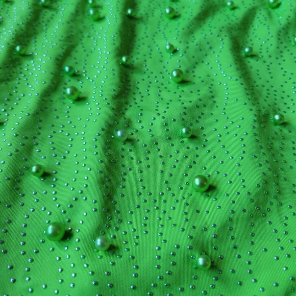 Small Charming Bunny Lime Green Skirt. - Picture 6 of 6